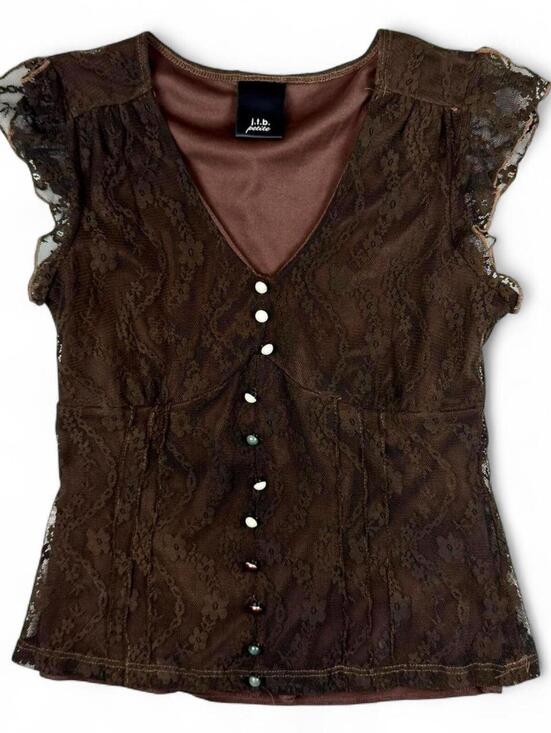 Tops - Brown Lace Top